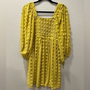 Listicle textured baby doll dress